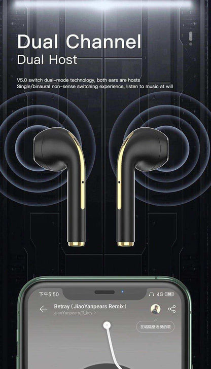 TUTT Classic Wireless Earbuds, Mini Bluetooth 5.3 Headphones HiFi Stereo, Wireless Earphones with ENC Noise Cancelling Mic, Touch Control, Type-C Charging, IPX7 Waterproof in Ear - www.Shopthatapp.com
