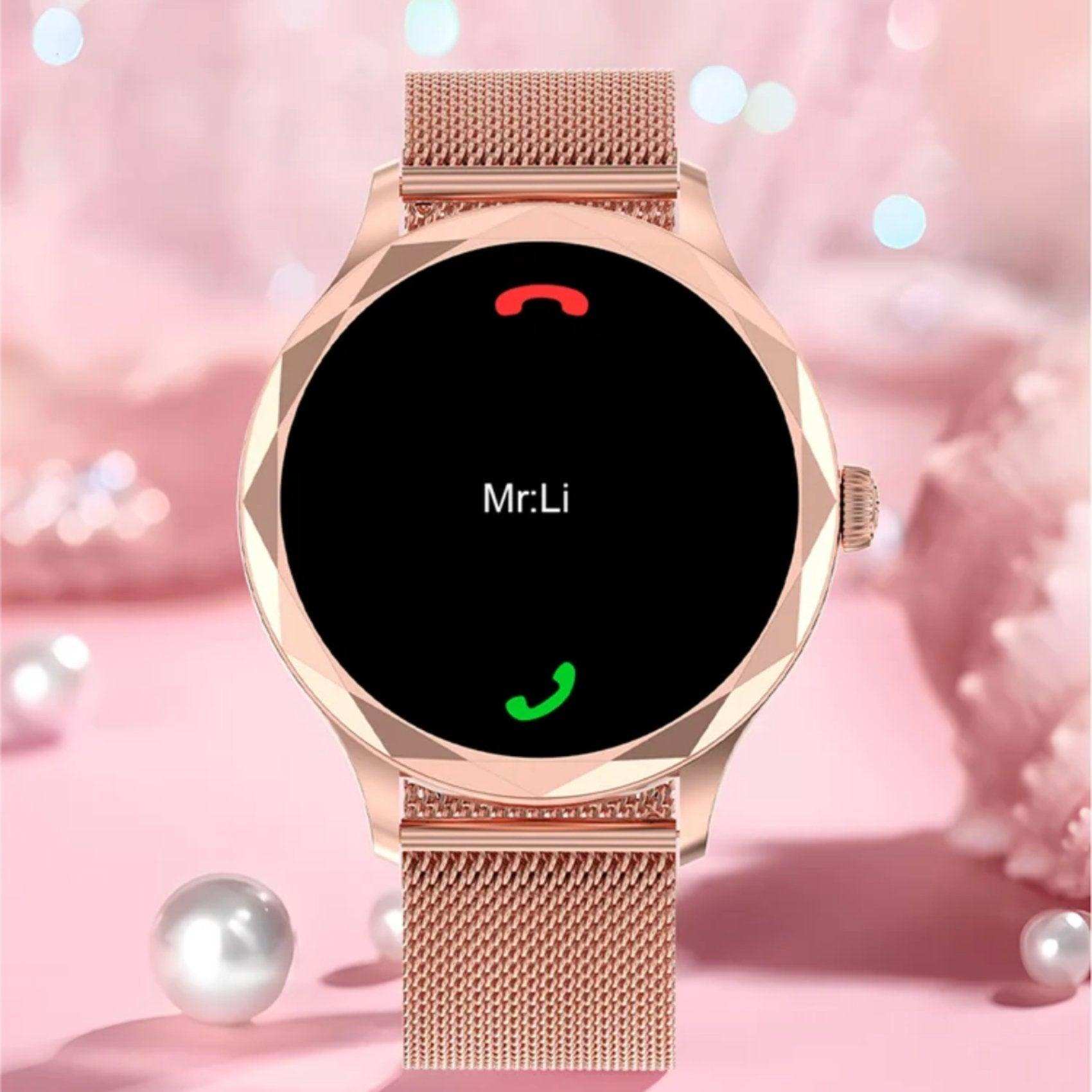 TUTT DT Women Diamond AMOLED Screen SmartWatch for Ladies Reloj Inteligente Fitness Sport Health Smart Watch Steel Straps - www.Shopthatapp.com