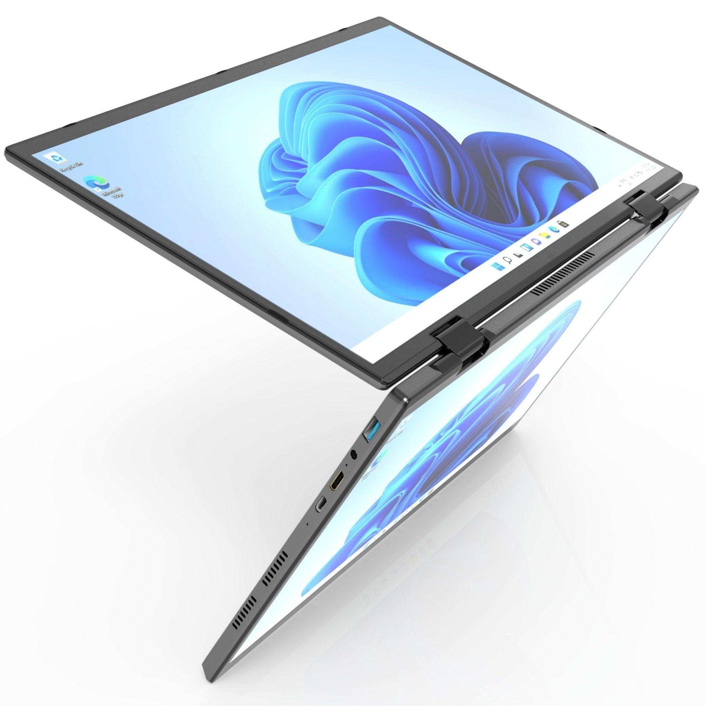 TUTT E140D 2.2K 14''  IPS 2-in-1 Laptop  Dual Touch Screen 360° Flip Notebook Gary With Stand Keyboard (1 TB SSD/ 32 GB RAM) | Intel® N95 2.4G/5G WIFI | Windows 11 Pro Mouse