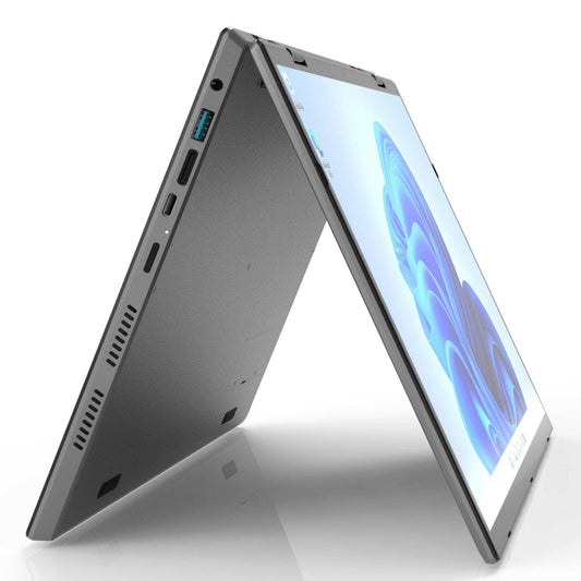 TUTT E140Y 2.2K 14''  IPS 2-in-1 Laptop Touch Screen 360° Flip Notebook Silver (1 TB SSD/ 32 GB RAM) | Intel® Processor N95 2.4G/5G WIFI BacklitKeyboard | Windows 11 Pro with Mouse