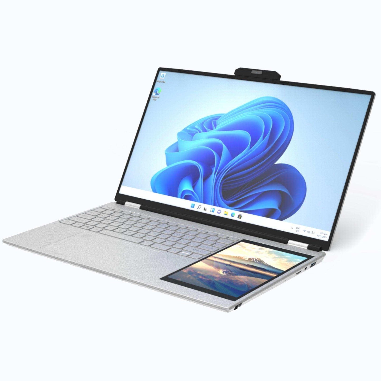 TUTT E156D 15.6" Laptop IPS Dual Screen 7” Mini Touch Screen Silver (1 TB SSD/ 32 GB RAM) | Intel® N95 CPU, Dual-band 2.4G/5G WIFI BacklitKeyboard | Windows 11 Pro with Mouse