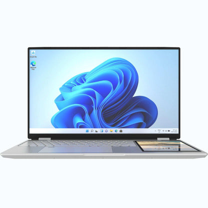 TUTT E156D 15.6" Laptop IPS Dual Screen 7” Mini Touch Screen Silver (1 TB SSD/ 32 GB RAM) | Intel® N95 CPU, Dual-band 2.4G/5G WIFI BacklitKeyboard | Windows 11 Pro with Mouse