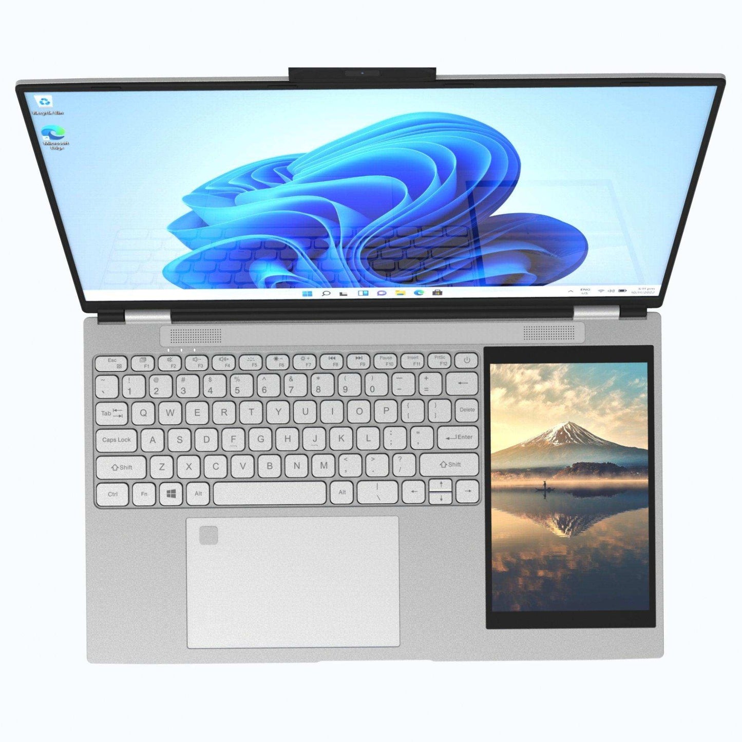 TUTT E156D 15.6" Laptop IPS Dual Screen 7” Mini Touch Screen Silver (1 TB SSD/ 32 GB RAM) | Intel® N95 CPU, Dual-band 2.4G/5G WIFI BacklitKeyboard | Windows 11 Pro with Mouse