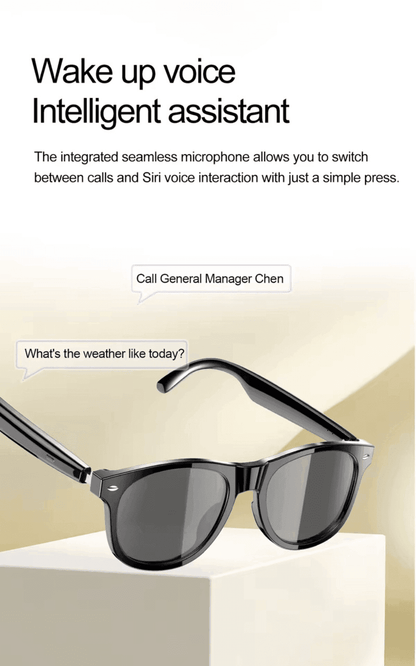 TUTT E8 Smart Bluetooth Sunglasses | AI Voice Assistance Call & Music | HD UV Protection | Anti-Blue Ray - www.Shopthatapp.com
