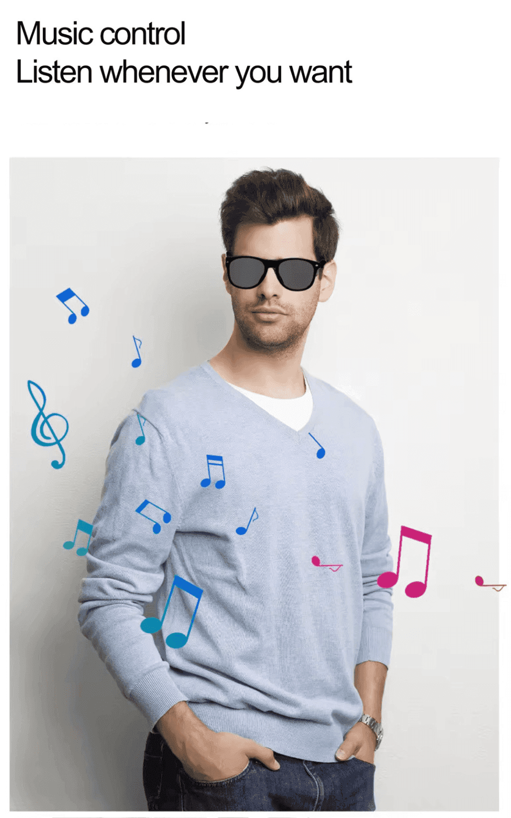 TUTT E8 Smart Bluetooth Sunglasses | AI Voice Assistance Call & Music | HD UV Protection | Anti-Blue Ray - www.Shopthatapp.com