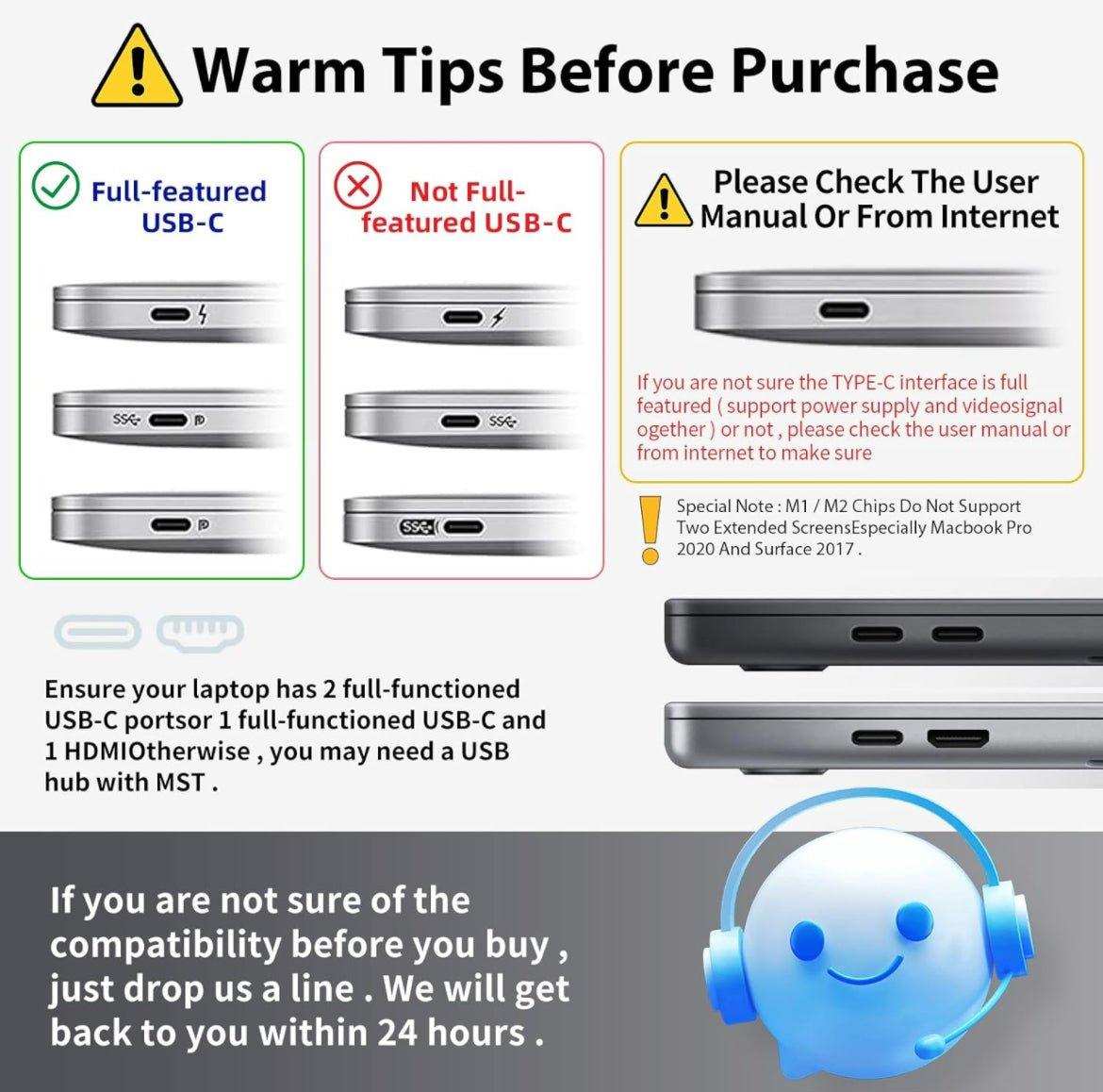 TUTT F2 Portable Laptop Monitor Screen Extender 14'' Inches  360° Rotation Stand, 1080P HD IPS Compatible Windows/Mac/Surface/Dex/Switch for 12-17” Laptop Built-In Speaker