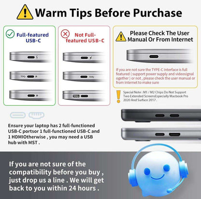 TUTT F2 Portable Laptop Monitor Screen Extender 14'' Inches  360° Rotation Stand, 1080P HD IPS Compatible Windows/Mac/Surface/Dex/Switch for 12-17” Laptop Built-In Speaker