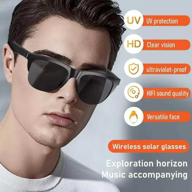 TUTT F6 Bluetooth Smart Sunglasses | Microphone | TR90 Frame | HD UV Protection Wireless Call & Music | Anti Blue Ray | Touch Control | Blue Ray Test Kit | Gift for Men Women - www.Shopthatapp.com