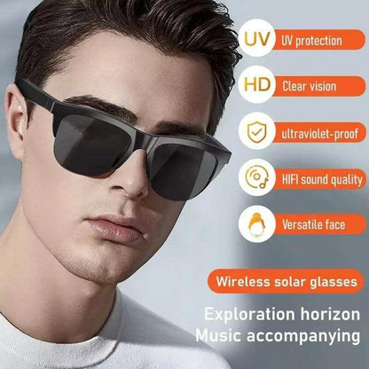 TUTT F6 Bluetooth Smart Sunglasses | Microphone | TR90 Frame | HD UV Protection Wireless Call & Music | Anti Blue Ray | Touch Control | Blue Ray Test Kit | Gift for Men Women - www.Shopthatapp.com