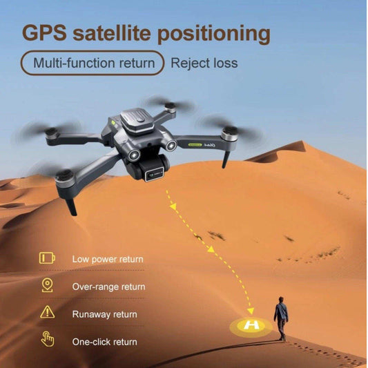 TUTT H25 4K HD GPS Mini Drone for Foldable RC Quadcopter, 5G Transmission 20 Flight Time, Brushless Motor, Auto return, Follow & Orbit & Pointway Intelligence 3D Flip Modes 2* Batt - www.Shopthatapp.com