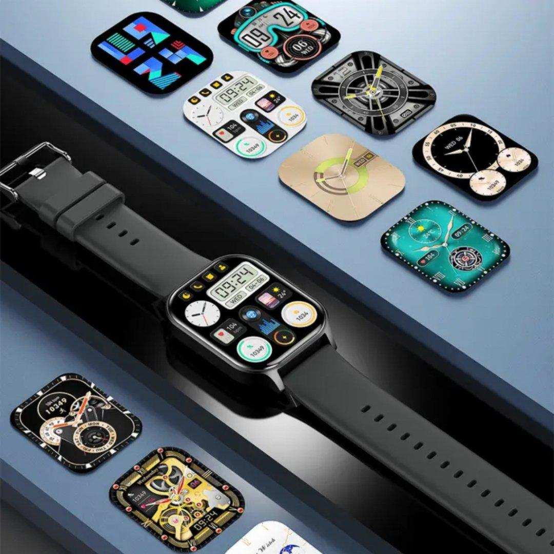 TUTT Classic Smartwatch AMOLED 2.04” Screen | GPS Exercise SpO2 Stress & Sleep Monitoring Calorie & Activity Tracker IP67 Men Women Smart Watch Two Straps Steel+ Rubber H6 - www.Shopthatapp.com