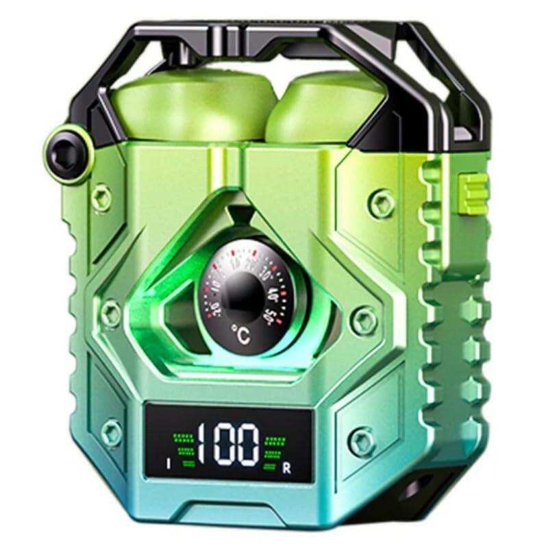 TUTT H9 TWS Wireless Metal Zinc Alloy Gaming Headset with Mic Bt5.3 | Thermometer | Large Battery Capacity Headphone ENC Noise Cancellation Gaming Earbuds 45MS Low Latency Earphone - www.Shopthatapp.com