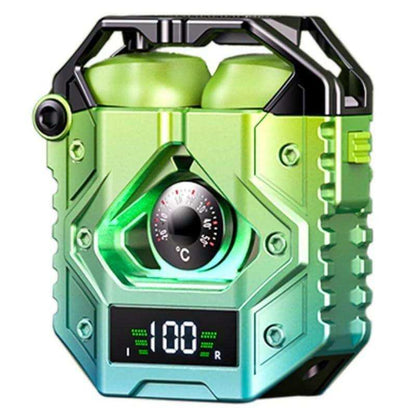 TUTT H9 TWS Wireless Metal Zinc Alloy Gaming Headset with Mic Bt5.3 | Thermometer | Large Battery Capacity Headphone ENC Noise Cancellation Gaming Earbuds 45MS Low Latency Earphone - www.Shopthatapp.com