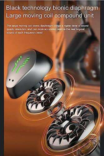 TUTT H9 TWS Wireless Metal Zinc Alloy Gaming Headset with Mic Bt5.3 | Thermometer | Large Battery Capacity Headphone ENC Noise Cancellation Gaming Earbuds 45MS Low Latency Earphone - www.Shopthatapp.com