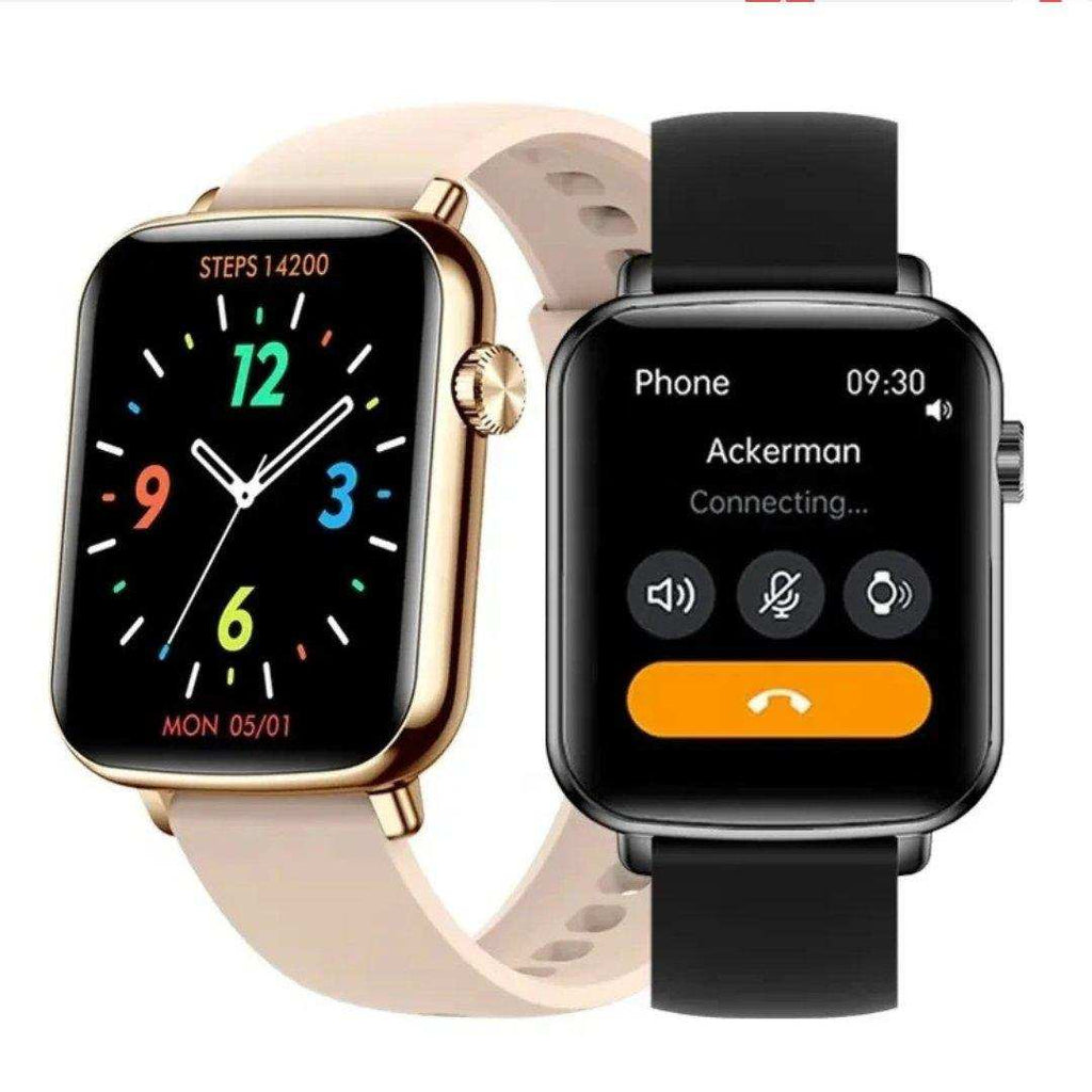TUTT H90 Men and Women Fashion Smart Watch Reloj BT Call Fashion Design with 1.81 inch HD Screen Heart Rate Monitor Fitness Tracking |Two Straps Rubber &Steel - www.Shopthatapp.com