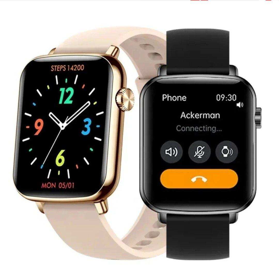 TUTT H90 Men and Women Fashion Smart Watch Reloj BT Call Fashion Design with 1.81 inch HD Screen Heart Rate Monitor Fitness Tracking |Two Straps Rubber &Steel - www.Shopthatapp.com