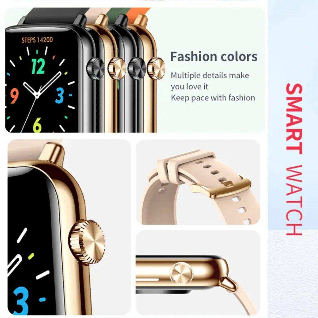 TUTT H90 Men and Women Fashion Smart Watch Reloj BT Call Fashion Design with 1.81 inch HD Screen Heart Rate Monitor Fitness Tracking |Two Straps Rubber &Steel - www.Shopthatapp.com
