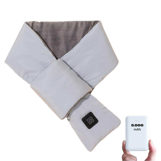TUTT Heated Scarf Unisex | 5,000 mAh Power Bank | 3 Heat Levels | Neck Shoulder Back Heating Pad | Ideal Gift for Cold Weather - www.Shopthatapp.com