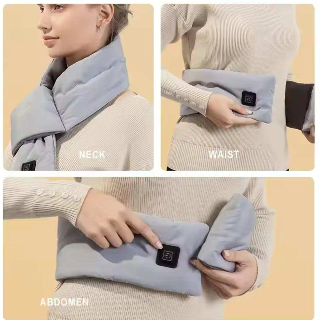 TUTT Heated Scarf Unisex | 5,000 mAh Power Bank | 3 Heat Levels | Neck Shoulder Back Heating Pad | Ideal Gift for Cold Weather - www.Shopthatapp.com