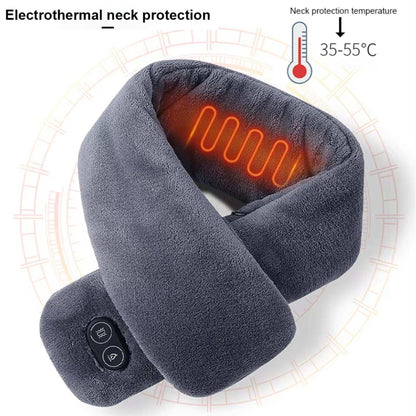 TUTT Heated Scarf with Neck Vibrating Massager | 5,000 mAh Power Bank | 3 Heat and Vibration Levels | Unisex Electric Neck and Shoulder Heating Pad | Ideal Winter Gift - www.Shopthatapp.com