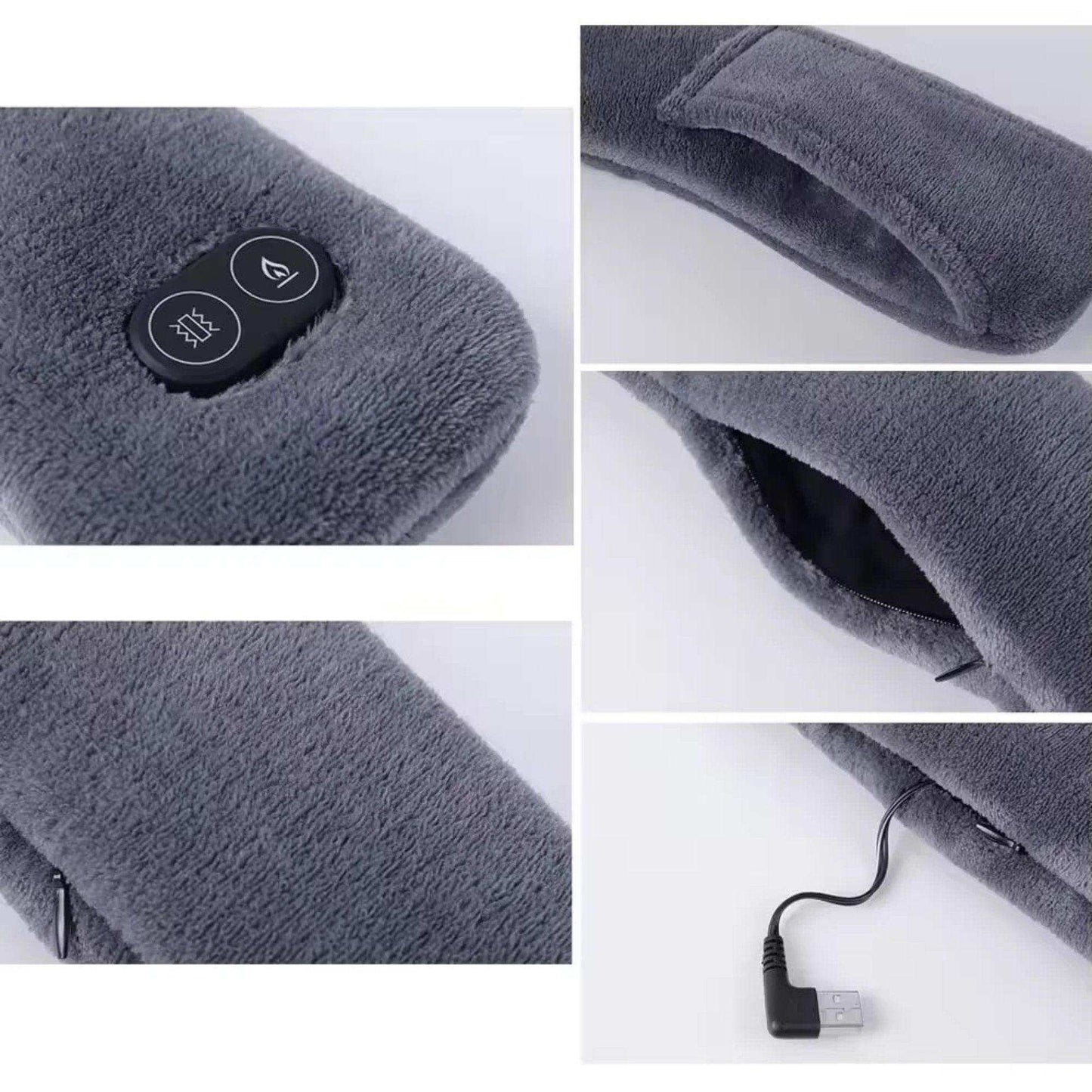 TUTT Heated Scarf with Neck Vibrating Massager | 5,000 mAh Power Bank | 3 Heat and Vibration Levels | Unisex Electric Neck and Shoulder Heating Pad | Ideal Winter Gift - www.Shopthatapp.com