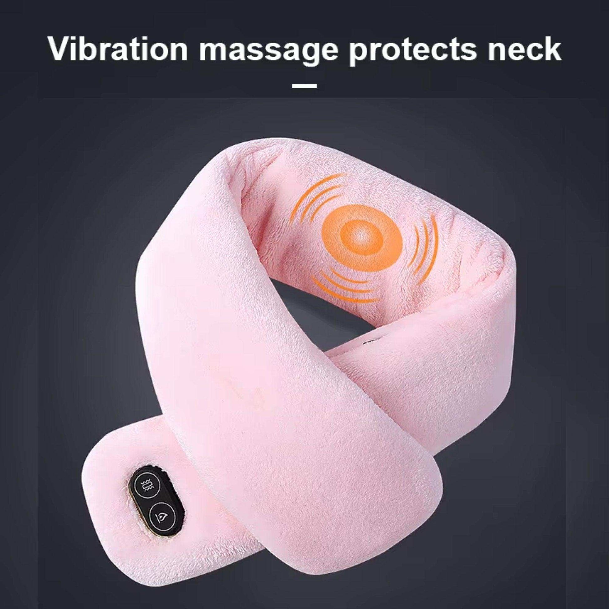 TUTT Heated Scarf with Neck Vibrating Massager | 5,000 mAh Power Bank | 3 Heat and Vibration Levels | Unisex Electric Neck and Shoulder Heating Pad | Ideal Winter Gift - www.Shopthatapp.com