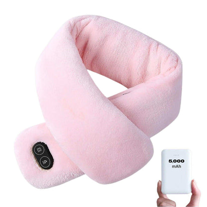 TUTT Heated Scarf with Neck Vibrating Massager | 5,000 mAh Power Bank | 3 Heat and Vibration Levels | Unisex Electric Neck and Shoulder Heating Pad | Ideal Winter Gift - www.Shopthatapp.com