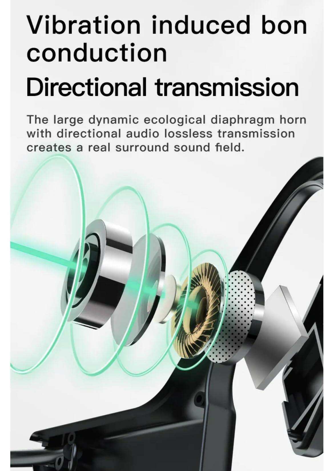 TUTT K08 Headphones with Bone Conduction Earphone Wireless Headset TWS Sports Waterproof Open Ear - www.Shopthatapp.com