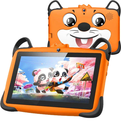 TUTT K7 Drop-Resistant Eva Case Shell HD 7” Kid’s Learning Educational Tablet 8GB Memory (Extendable) Android Dual Camera Parental Control Kid Tablet
