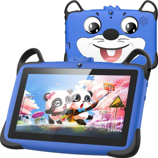 TUTT K7 Drop-Resistant Eva Case Shell HD 7” Kid’s Learning Educational Tablet 8GB Memory (Extendable) Android Dual Camera Parental Control Kid Tablet