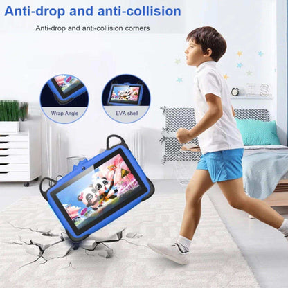 TUTT K7 Drop-Resistant Eva Case Shell HD 7” Kid’s Learning Educational Tablet 8GB Memory (Extendable) Android Dual Camera Parental Control Kid Tablet