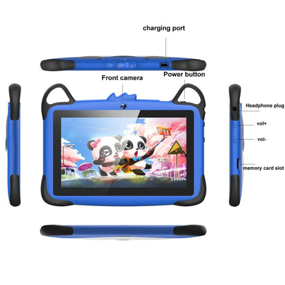 TUTT K7 Drop-Resistant Eva Case Shell HD 7” Kid’s Learning Educational Tablet 8GB Memory (Extendable) Android Dual Camera Parental Control Kid Tablet