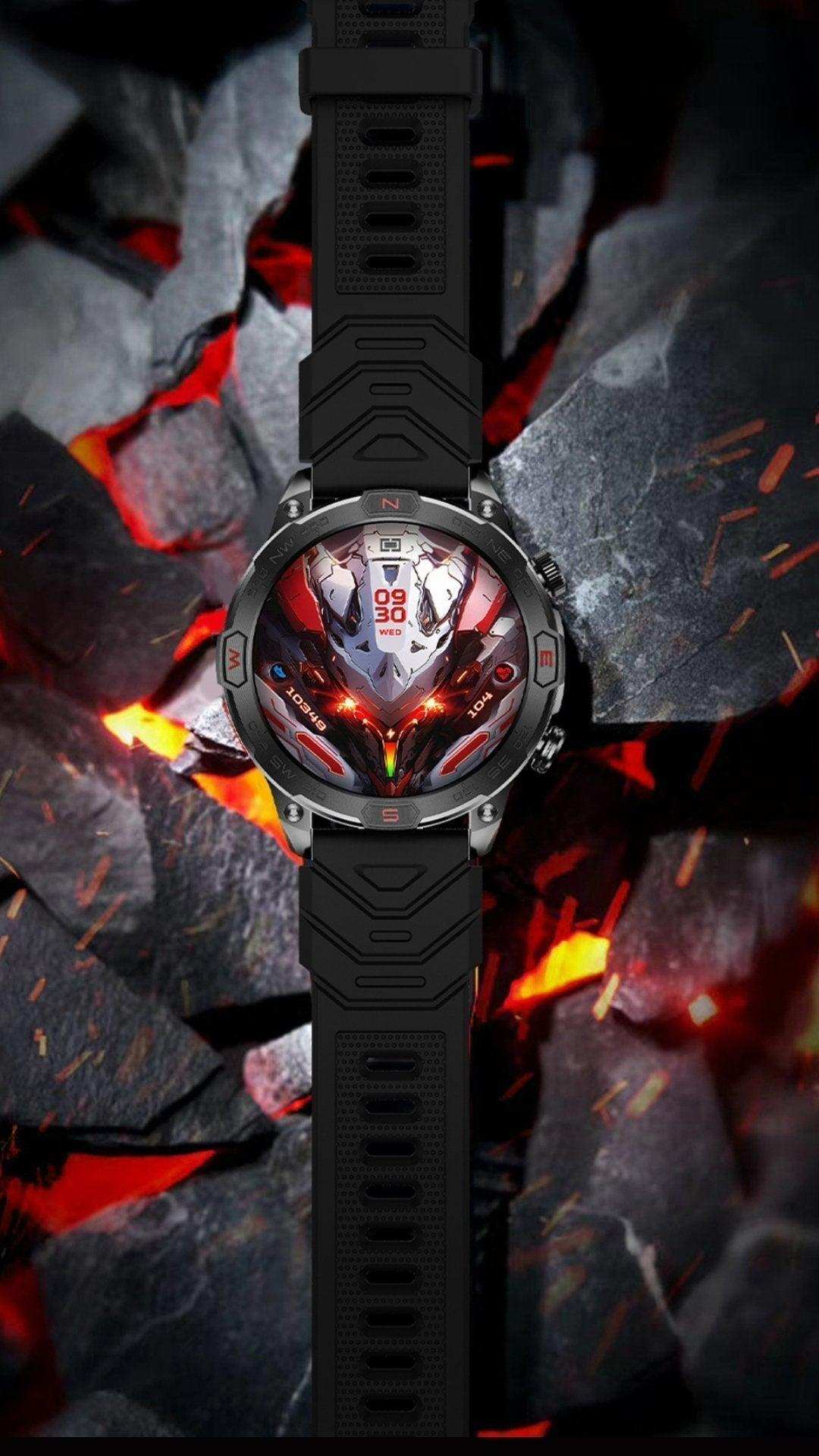 TUTT KC86 AMOLED Zinc Alloy Rugged Outdoor Smart Watch | Compass Barometer Altimeter 1 ATM Waterproof Emergency LED Flashlight | Sport Health Monitor Men Women Long 450 mAh Battery - www.Shopthatapp.com