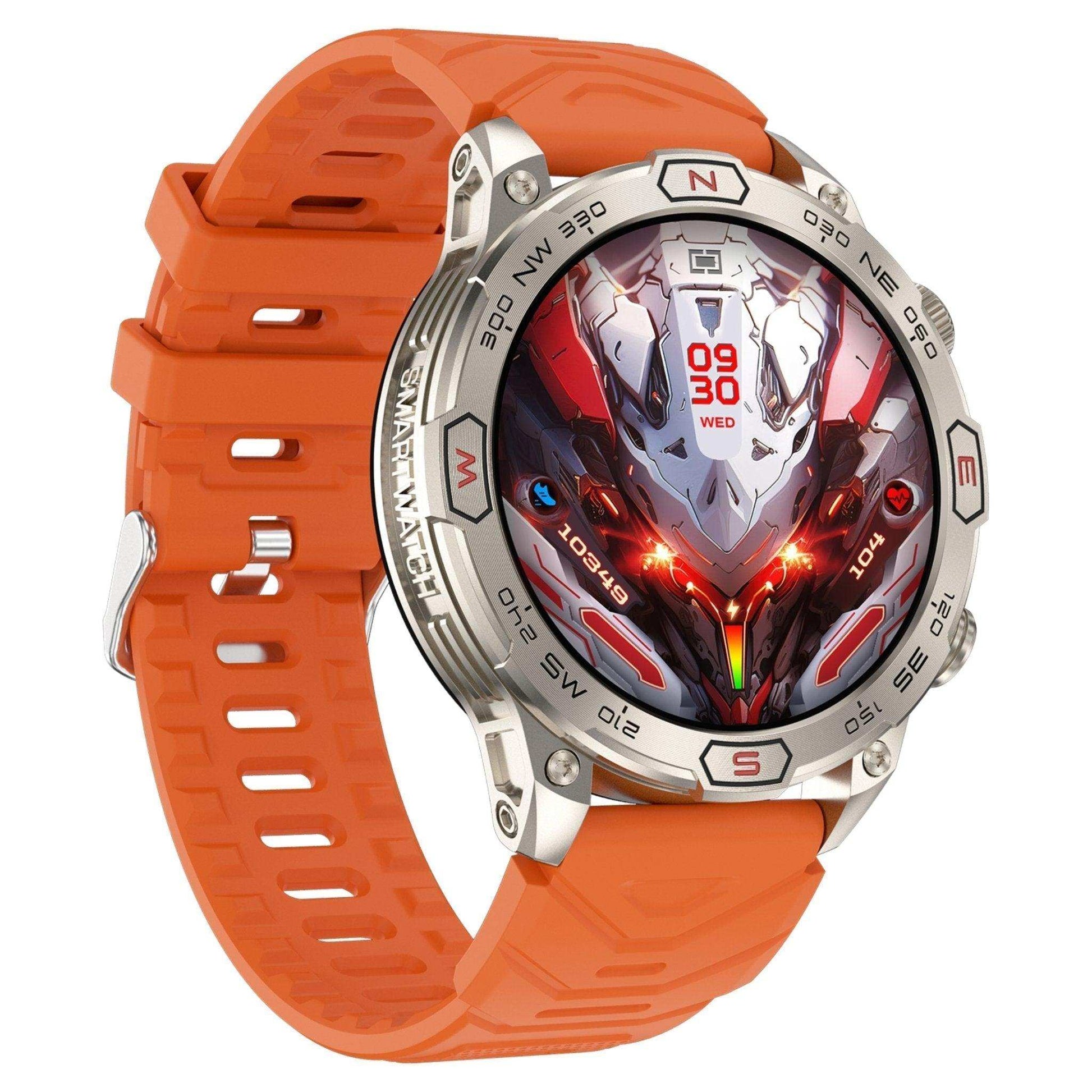 TUTT KC86 AMOLED Zinc Alloy Rugged Outdoor Smart Watch | Compass Barometer Altimeter 1 ATM Waterproof Emergency LED Flashlight | Sport Health Monitor Men Women Long 450 mAh Battery - www.Shopthatapp.com