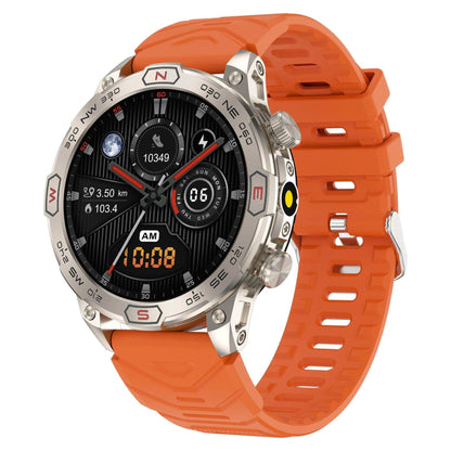 TUTT KC86 AMOLED Zinc Alloy Rugged Outdoor Smart Watch | Compass Barometer Altimeter 1 ATM Waterproof Emergency LED Flashlight | Sport Health Monitor Men Women Long 450 mAh Battery - www.Shopthatapp.com