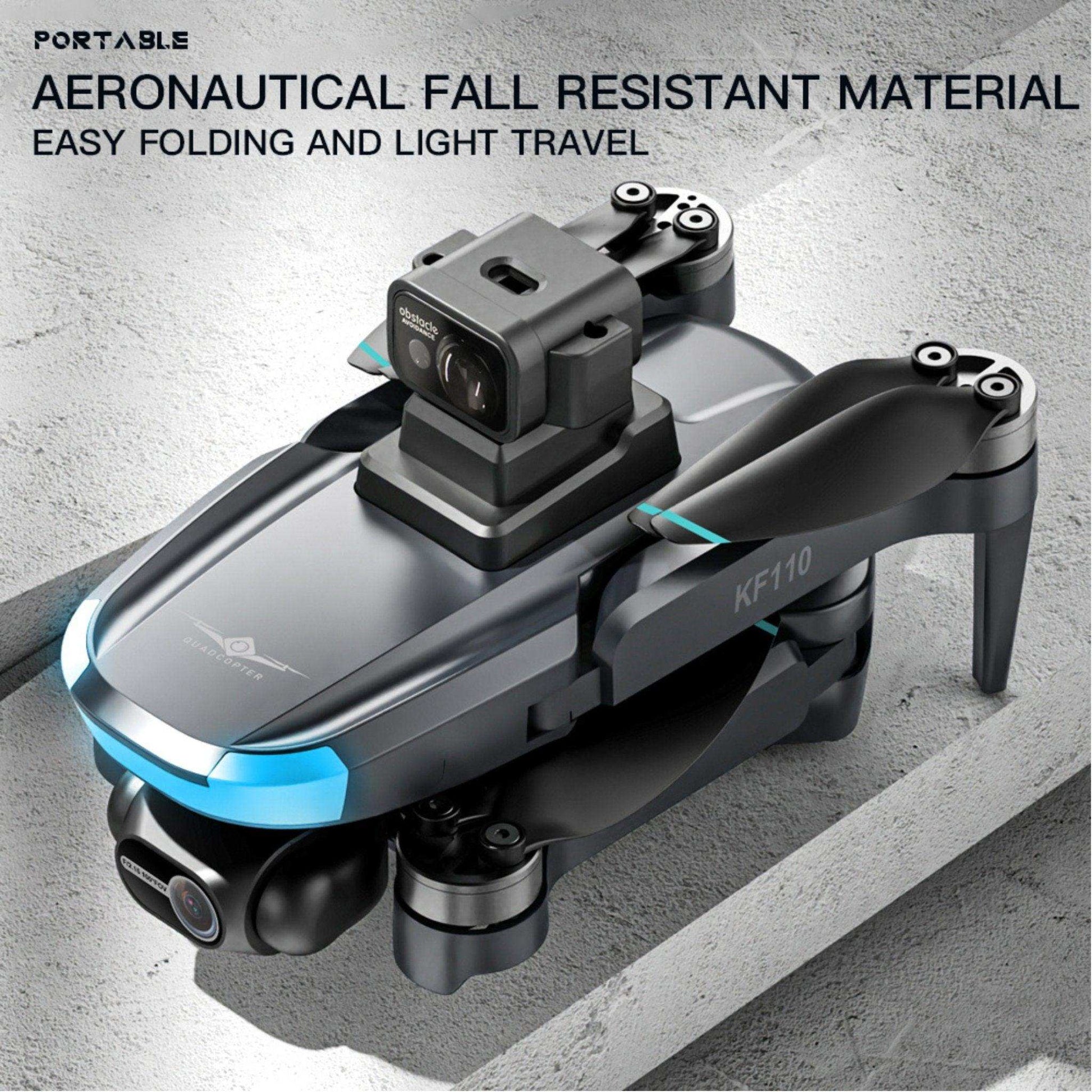 TUTT KF110 Professional 5G MINI Drone Dual 4K Cameras Optical Flow Mechanical + EIS Stabilization 226g Brushless Motor Laser Obstacle Avoidance Follow/Orbit/Waypoint Modes 2* Batteries - www.Shopthatapp.com