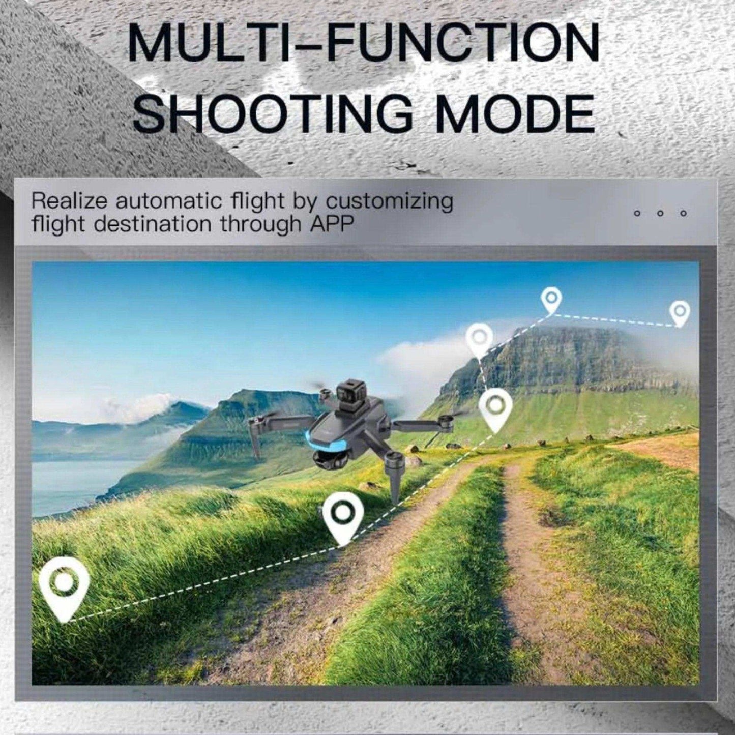 TUTT KF110 Professional 5G MINI Drone Dual 4K Cameras Optical Flow Mechanical + EIS Stabilization 226g Brushless Motor Laser Obstacle Avoidance Follow/Orbit/Waypoint Modes 2* Batteries - www.Shopthatapp.com