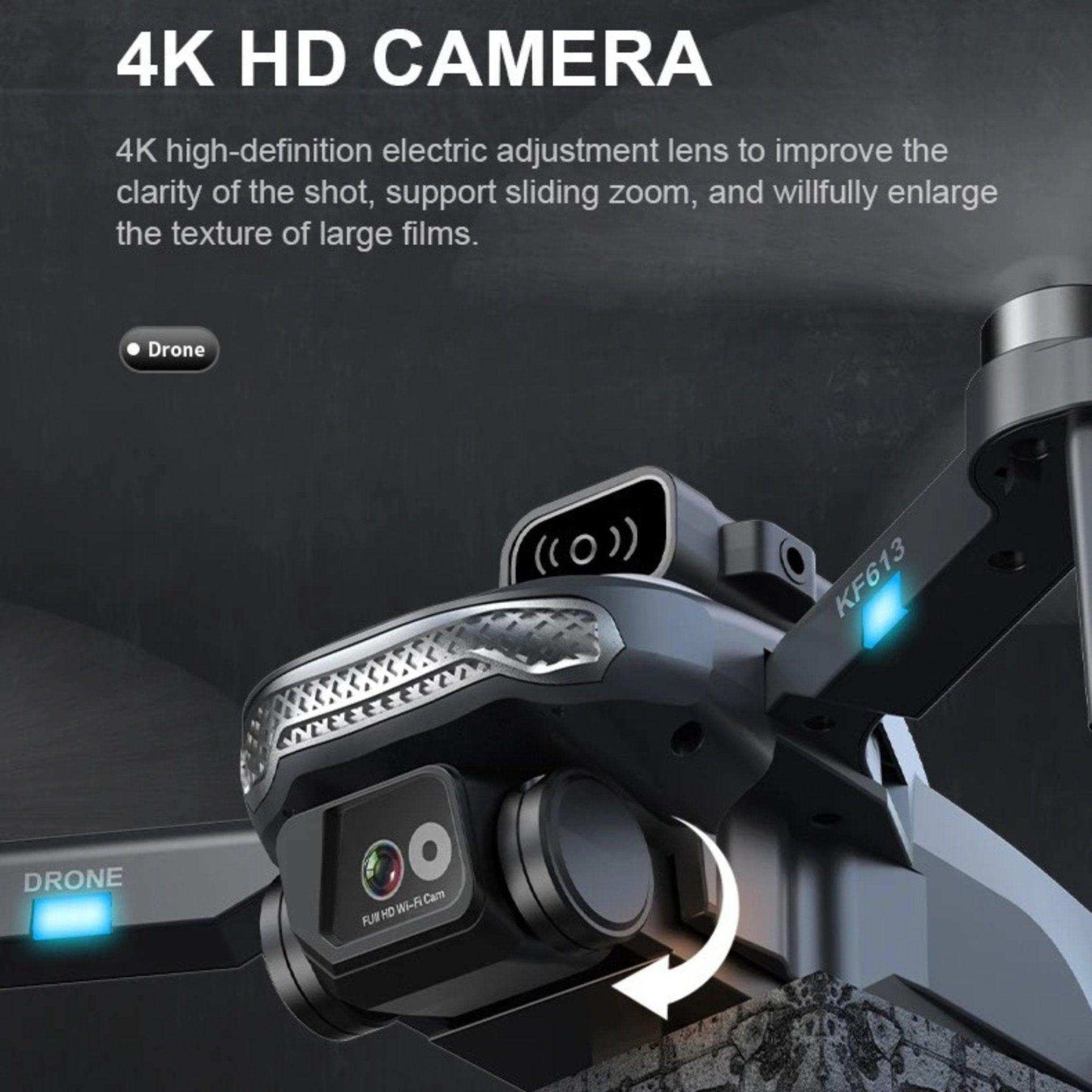 TUTT KF613 5G WiFi GPS Mini Drone Brushless Motor RC Quadcopter 4K HD Camera Obstacle Avoidance Gimbal Intelligence Follow Me and Orbit Modes Quadcopter 2* Batteries - www.Shopthatapp.com