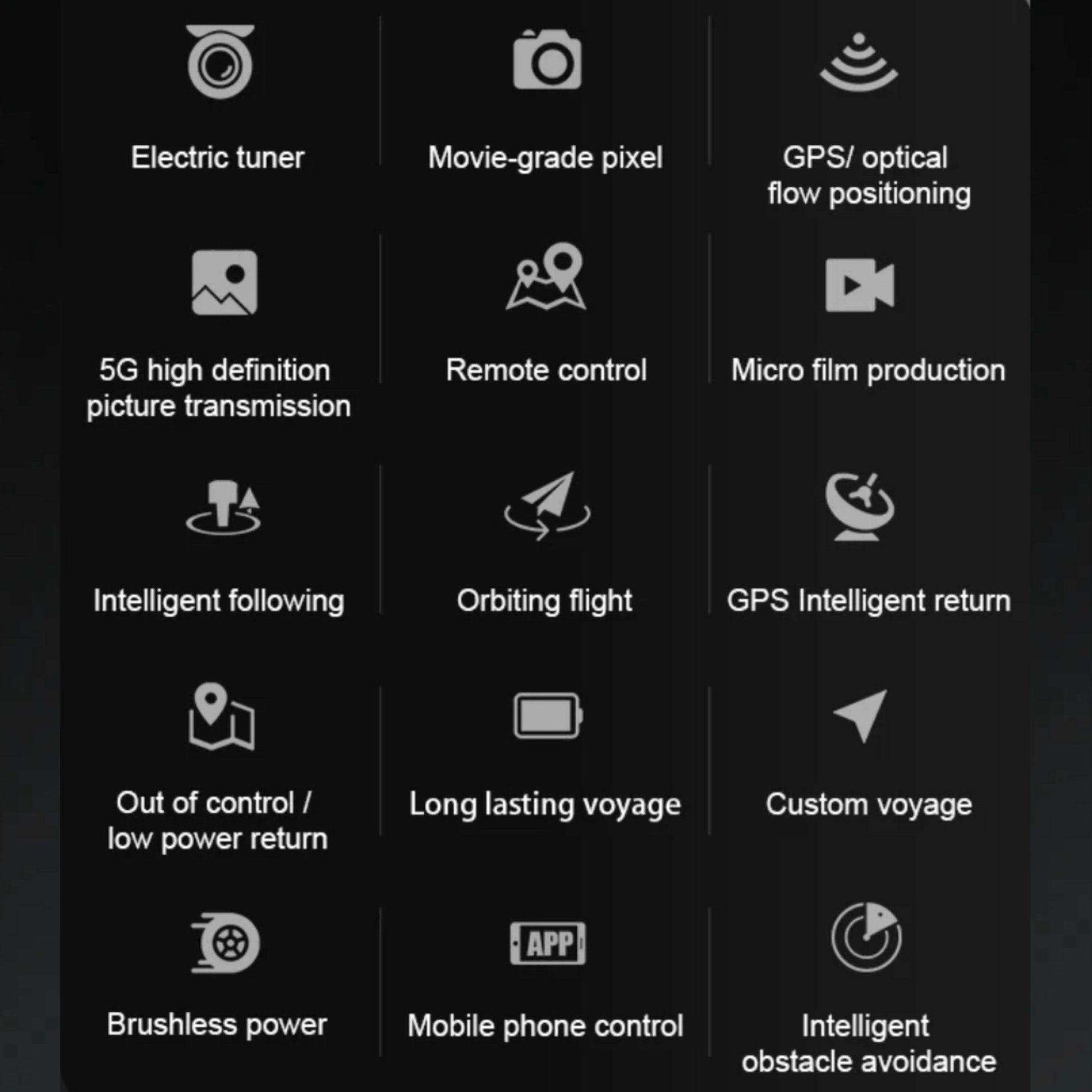 TUTT KF613 5G WiFi GPS Mini Drone Brushless Motor RC Quadcopter 4K HD Camera Obstacle Avoidance Gimbal Intelligence Follow Me and Orbit Modes Quadcopter 2* Batteries - www.Shopthatapp.com