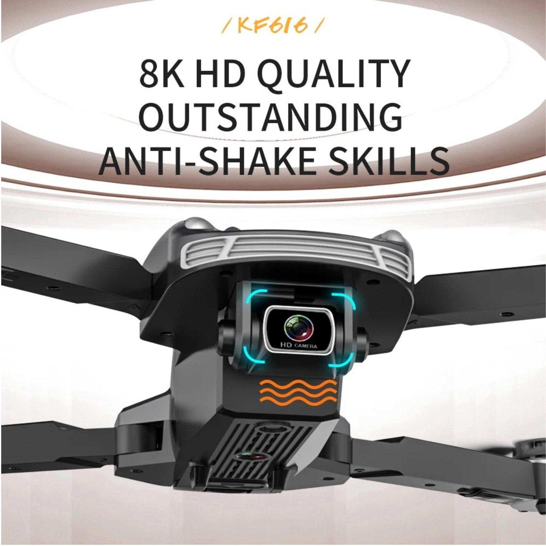 TUTT KF616 4K HD RC Dual Camera Mini Drone 360° Infrared Obstacle Avoidance Photography Quadcopter Drone 2 Batteries - www.Shopthatapp.com