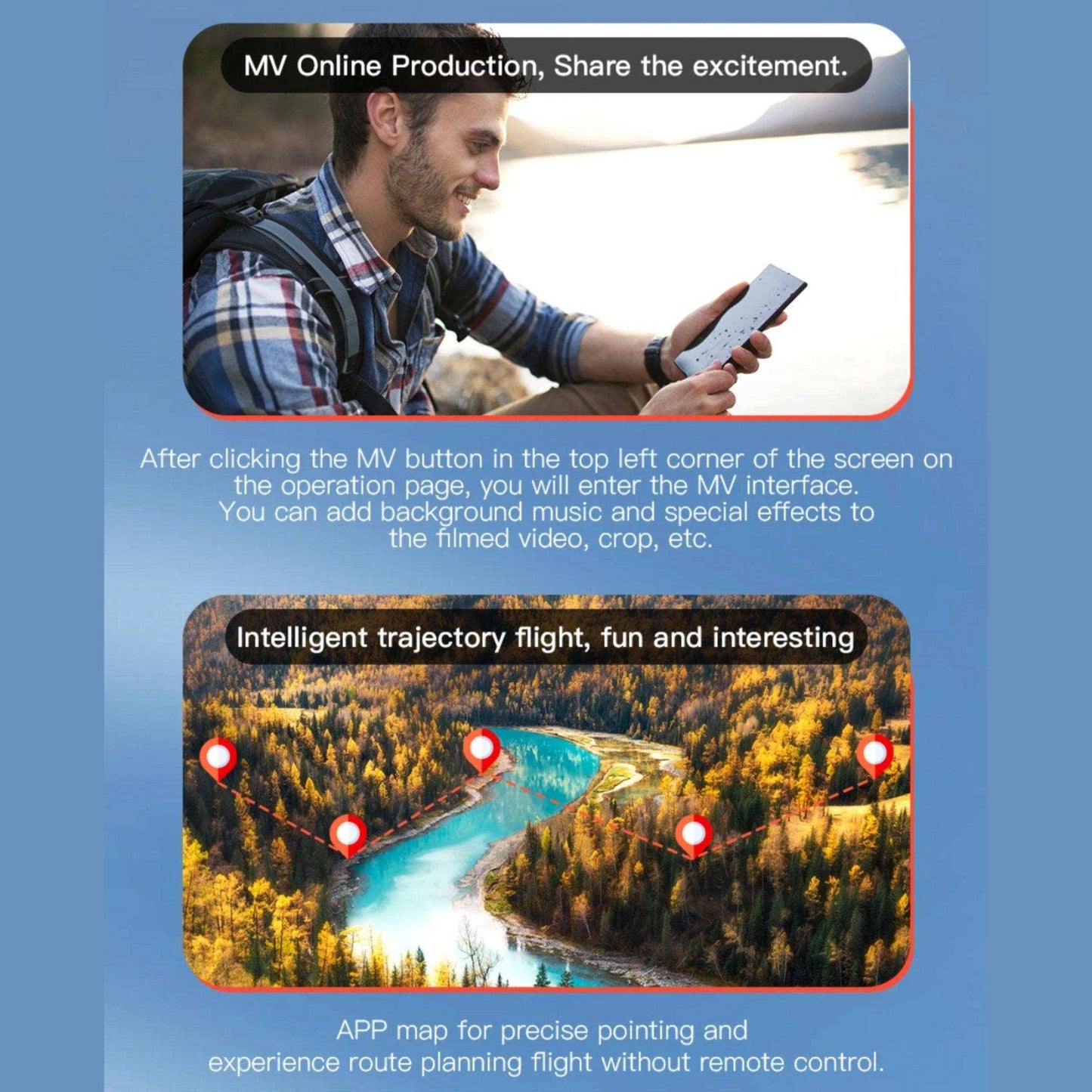 TUTT KF617 Mini Drone 4K Dual Camera Drone Infrared Obstacle Avoidance Optical Flow Foldable Quadcopter Height Hold Follow, Orbit, Waypoint Modes 2* Batteries - www.Shopthatapp.com