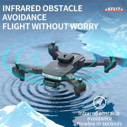 TUTT KF617 Mini Drone 4K Dual Camera Drone Infrared Obstacle Avoidance Optical Flow Foldable Quadcopter Height Hold Follow, Orbit, Waypoint Modes 2* Batteries - www.Shopthatapp.com