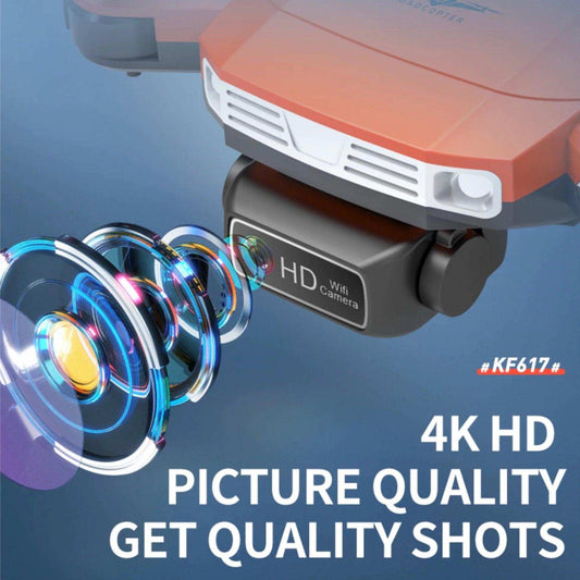 TUTT KF617 Mini Drone 4K Dual Camera Drone Infrared Obstacle Avoidance Optical Flow Foldable Quadcopter Height Hold Follow, Orbit, Waypoint Modes 2* Batteries - www.Shopthatapp.com