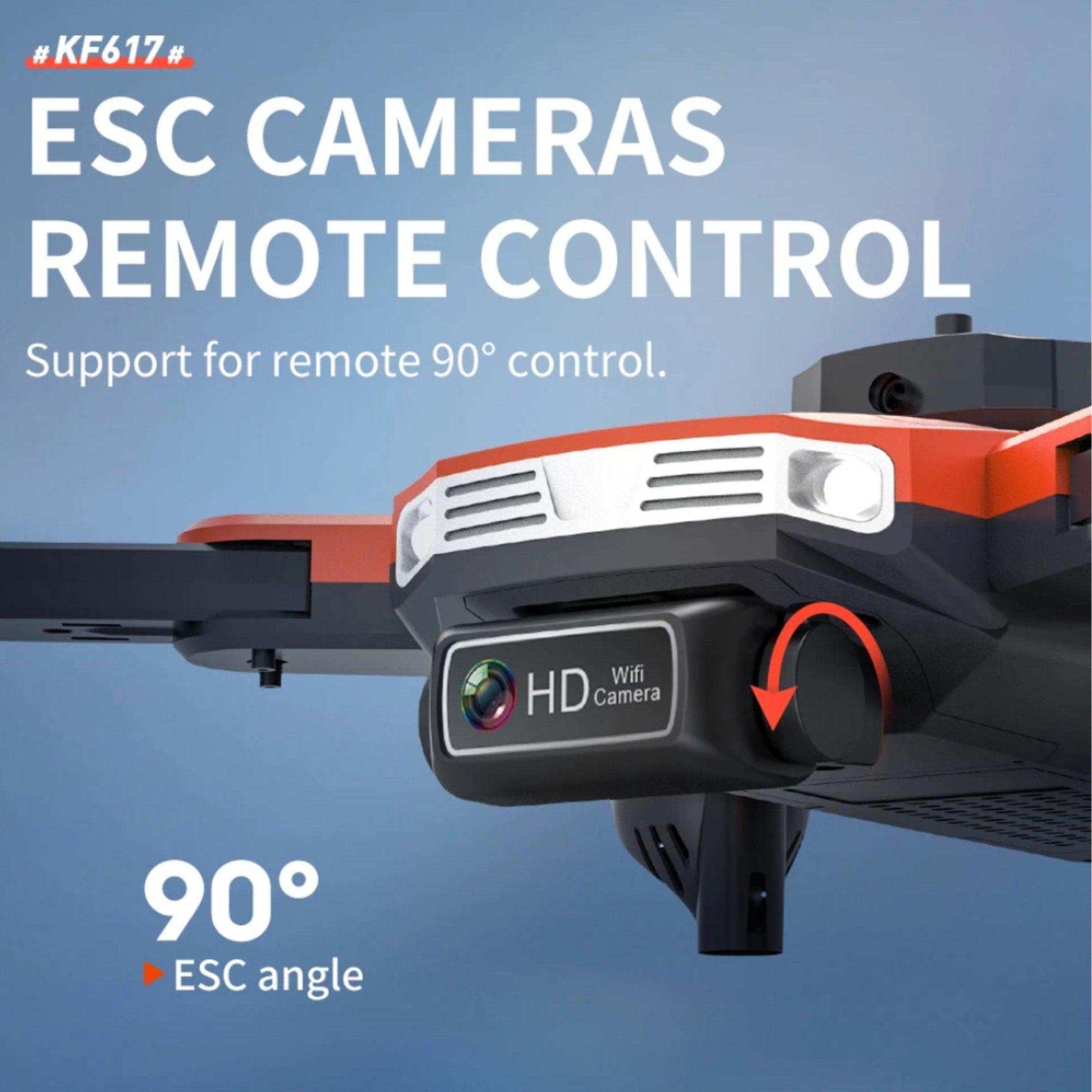 TUTT KF617 Mini Drone 4K Dual Camera Drone Infrared Obstacle Avoidance Optical Flow Foldable Quadcopter Height Hold Follow, Orbit, Waypoint Modes 2* Batteries - www.Shopthatapp.com