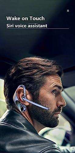 TUTT KJ12 Pro Wireless Single Stereo Headset with Microphone LED Display Stereo Handsfree Single Headset with Microphone for Trucker Business Travel Driving - www.Shopthatapp.com