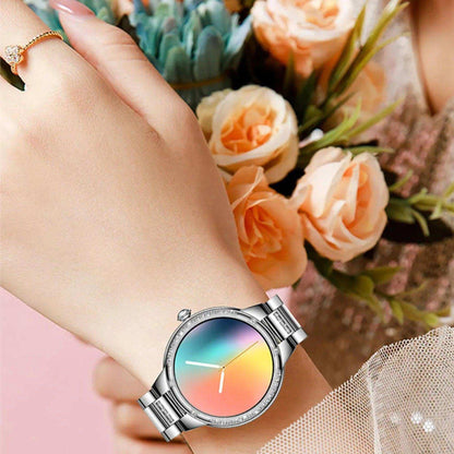 TUTT L6 Classic Ladies AMOLED Screen Women Health Smart Watch Pedometer BT Calling Voice Assistant Smartwatch - www.Shopthatapp.com