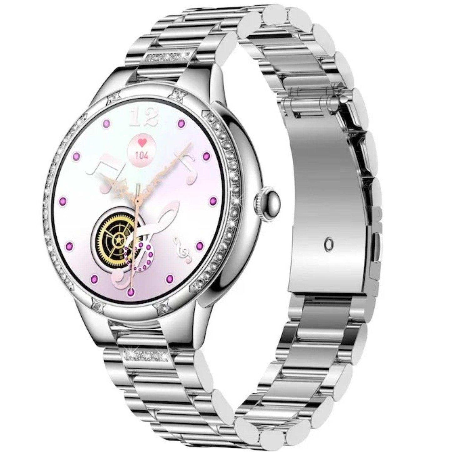 TUTT L6 Classic Ladies AMOLED Screen Women Health Smart Watch Pedometer BT Calling Voice Assistant Smartwatch - www.Shopthatapp.com