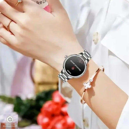 TUTT L6 Classic Ladies AMOLED Screen Women Health Smart Watch Pedometer BT Calling Voice Assistant Smartwatch - www.Shopthatapp.com