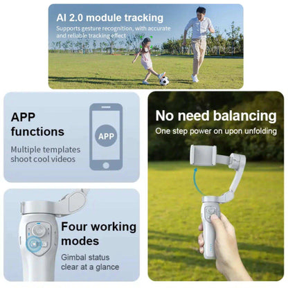 TUTT L7C Pro + AI Module | 3 Axis Smartphone Selfie Stick Phone Gimbal Stabilizer | Auto Face Tracking - www.Shopthatapp.com
