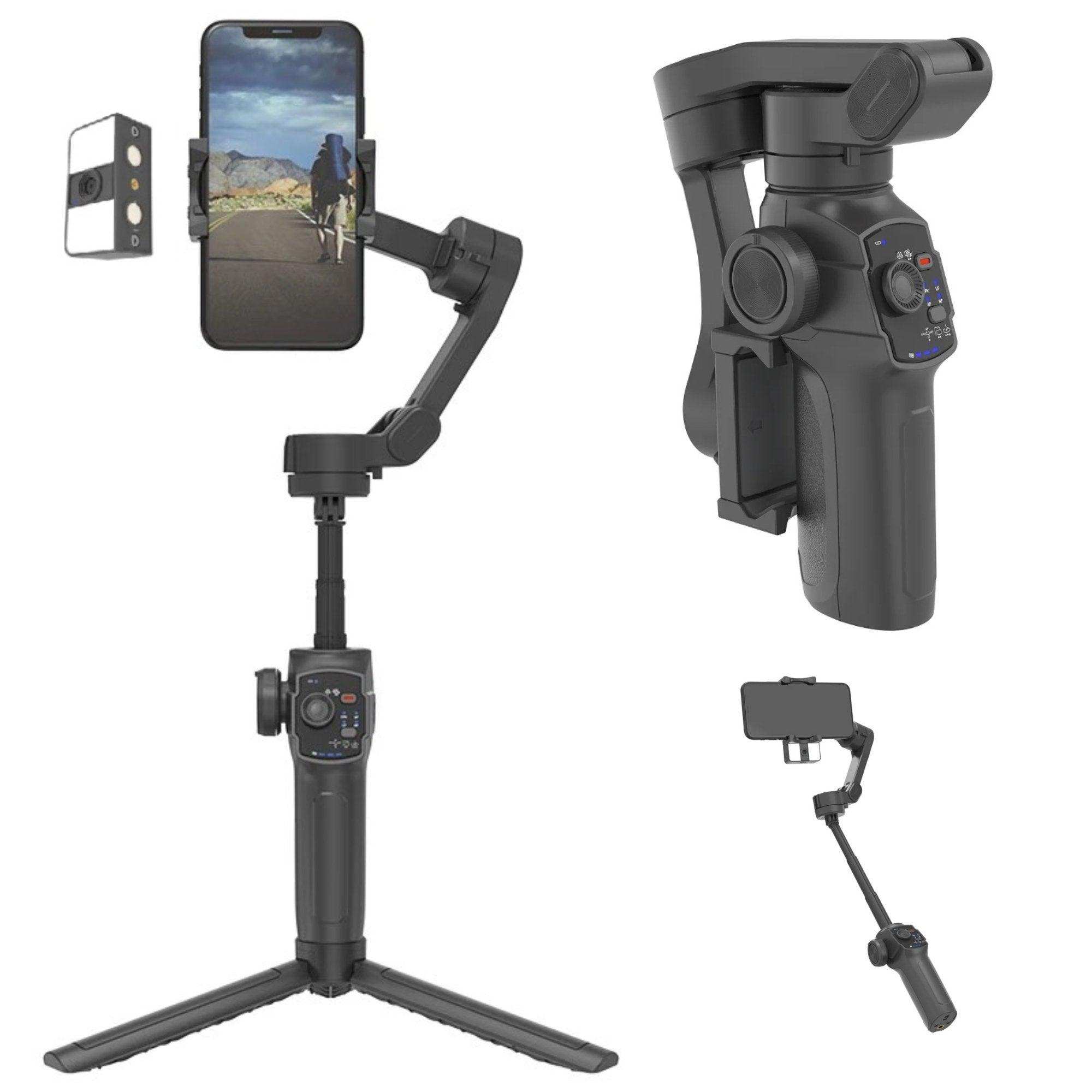 TUTT L9 + AI Module | 3 Axis Pro Handheld Anti-shake Smartphone Selfie Stick Phone Gimbal Stabilizer with Extendable Rod, Light Tripod and AI Auto Face Tracking Module Vlog YouTube - www.Shopthatapp.com